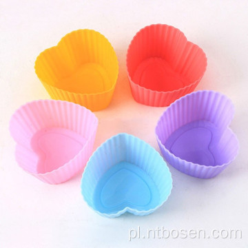 Silikonowe kubki muffinki bez BPA wielokrotnego użytku nietopelek beztyka wkładki do pieczenia ciasta